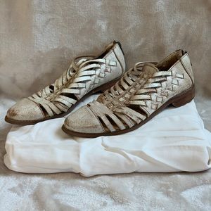 Genuine leather shoes. Women size 7.5. Some wear but is in good condition